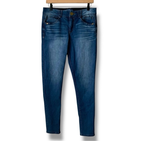 DEMOCRACY “Ab”solution Skinny Jeans Blue Classic Minimalist Stretch Blue Size 8 - Picture 1 of 10